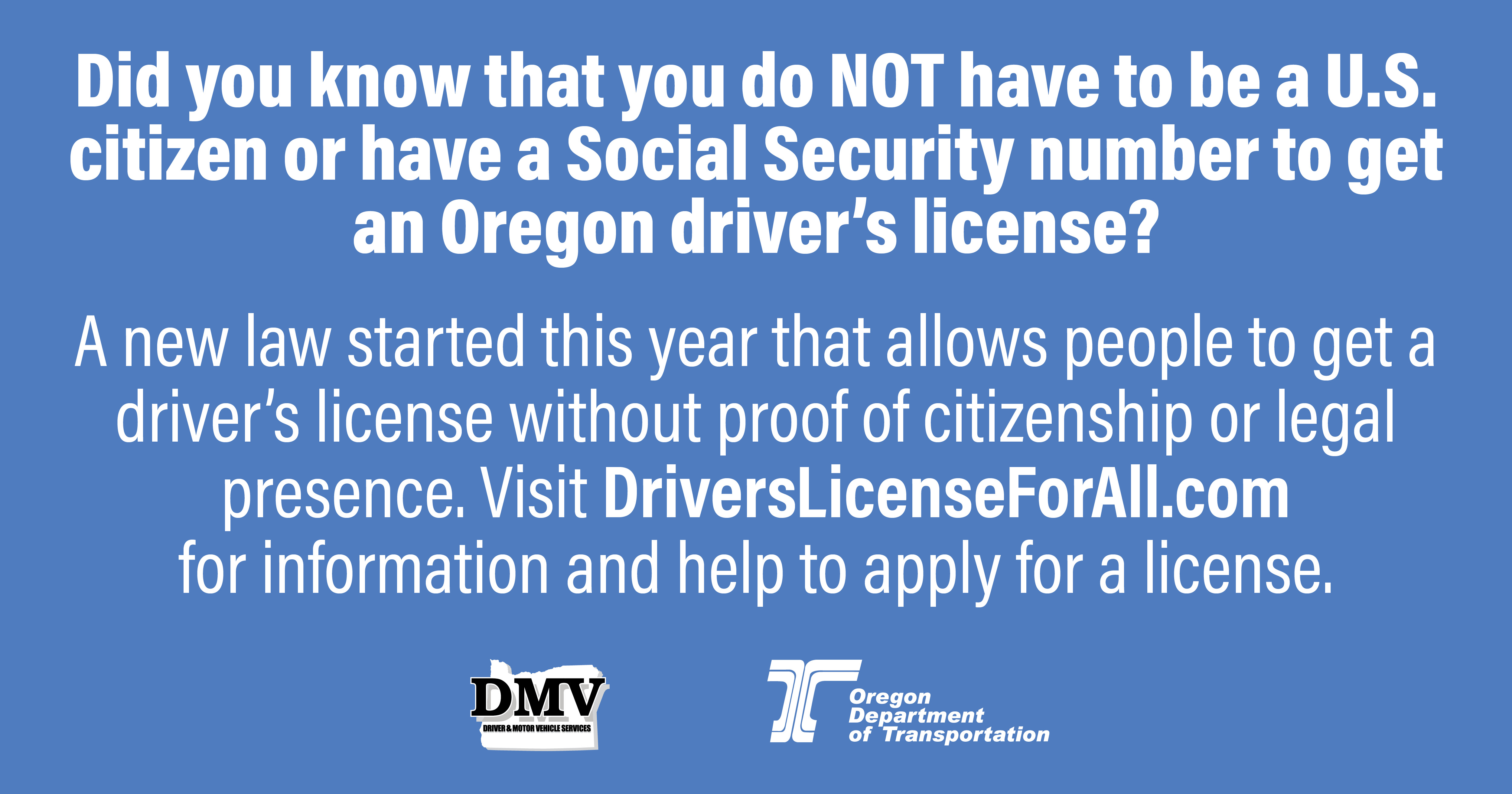 Oregon Department of Transportation How to get an Oregon driver’s license Driver's License
